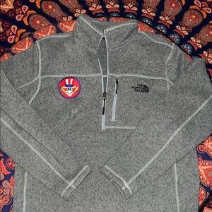 The North Face Men's Zip-Up Sweater in Gray custom Grateful Dead